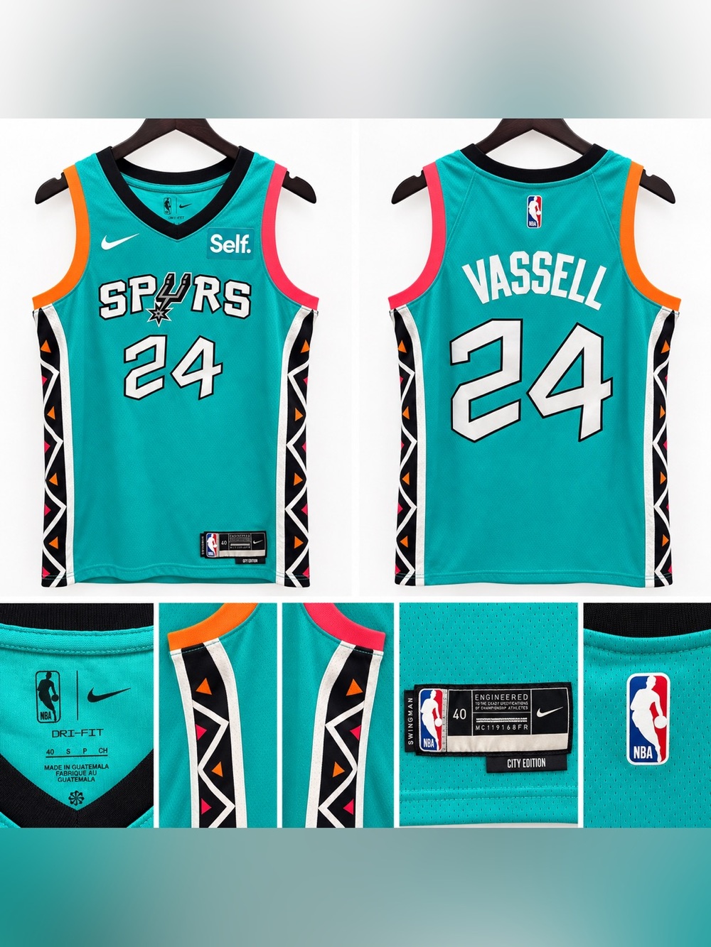 San Antonio Spurs Devin Vassell #24 Nike City Edition Jersey Adult Small